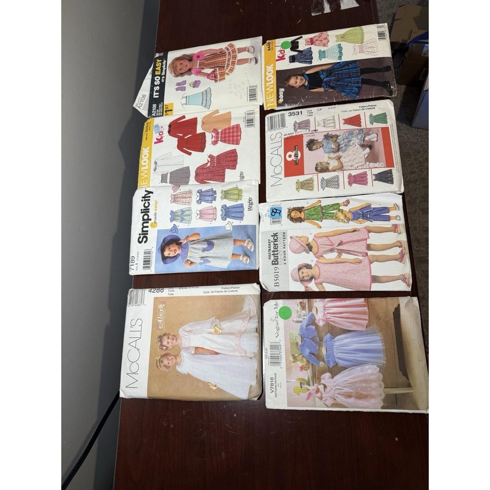 Lot 8 Vintage Kids Children's Sewing Patterns Simplicity, McCall's Butterick (1)